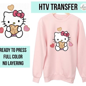 Cute Cartoon, Kitty HTV, HTV Transfers, Prints, HTV Prints, Ready to Press, Heat Transfers, Concha