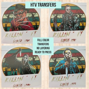 Halloween, HTV Transfers, Halloween HTV, Horror Movie, Ready To Press, Prints, Horror Halloween, Heat Transfers, Horror Characters