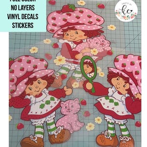 Strawberry Girl, Vinyl , Decal Transfers, Prints, Vinyl Prints, Strawberry
