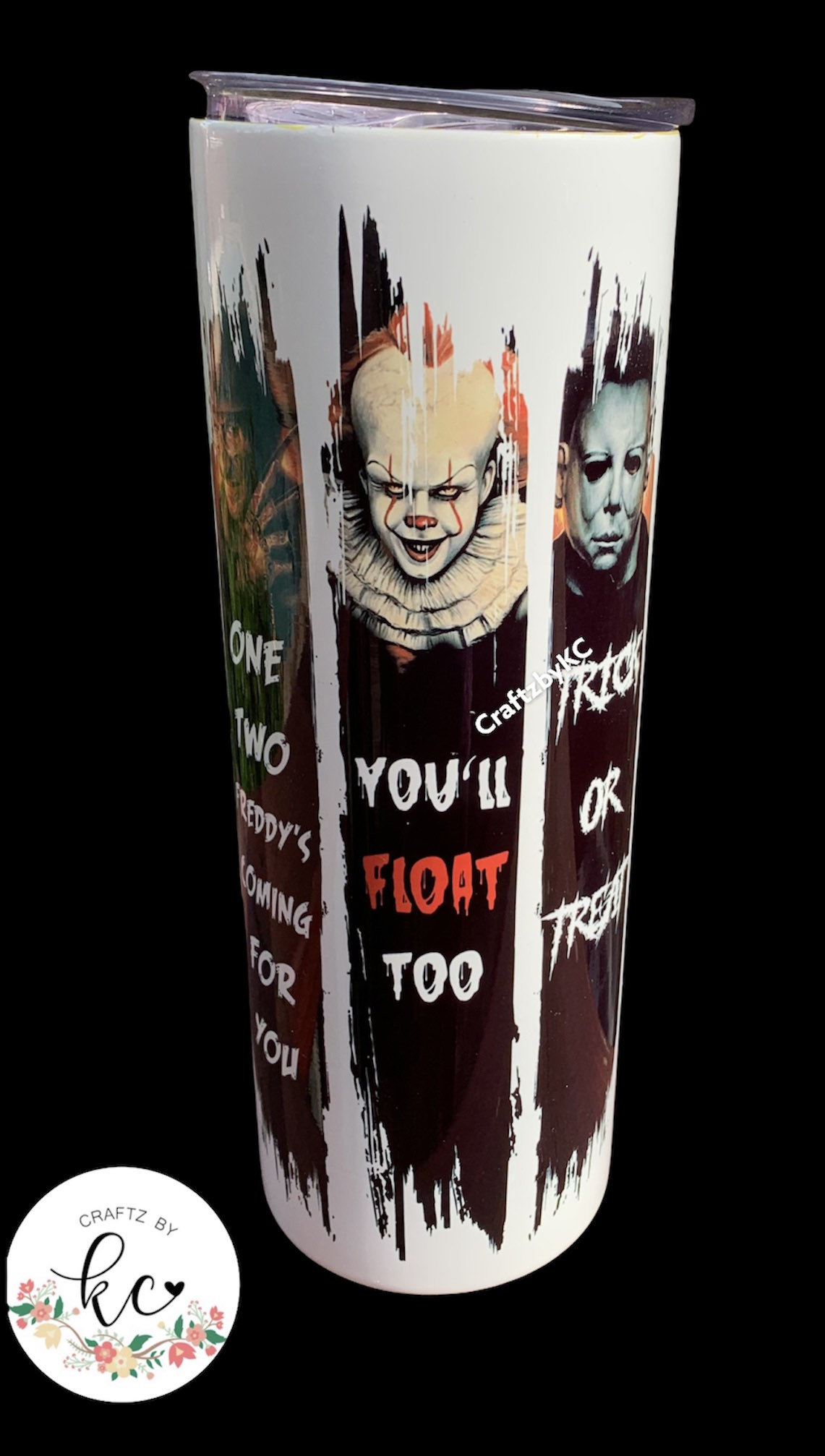 Halloween 20 Oz Skinny Tumbler With Straw Halloween Tumbler Etsy Canada