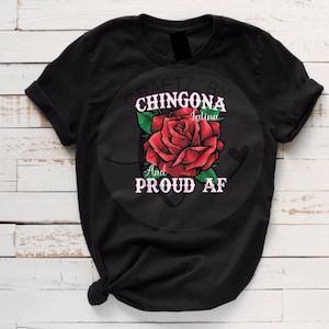 Chingona Latina Red Rose Shirt