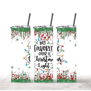 Vaso de Navidad, 20 oz Vaso Skinny con paja, Vaso Skinny, Vaso personalizado, Regalo, Regalo