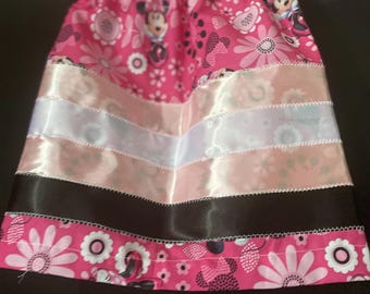 Child ribbon skirt Minnie Mouse themed size 5t