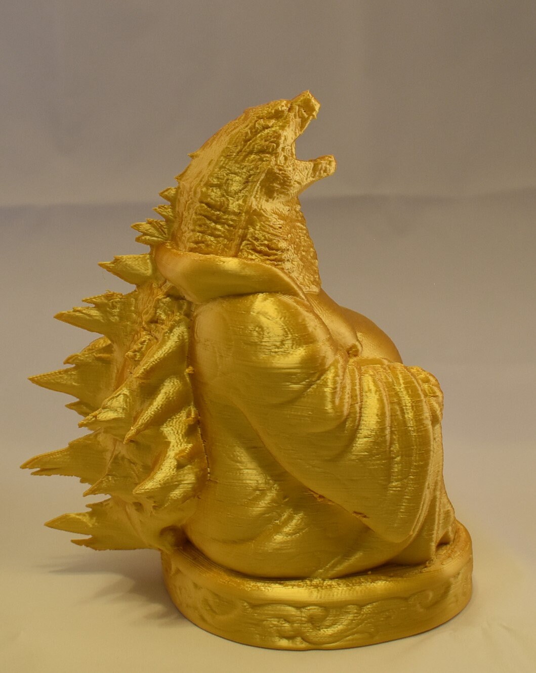 3D Printed Godzilla Buddha: Office Decor, Home Decor, Funny