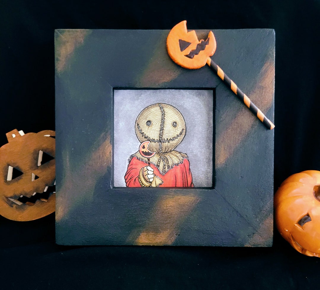 Sam Trick or Treat Horror Movie Original Artwork Custom Made Box Frame