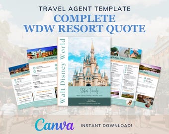 Travel Agent COMPLETE WDW Vacation Quote Template