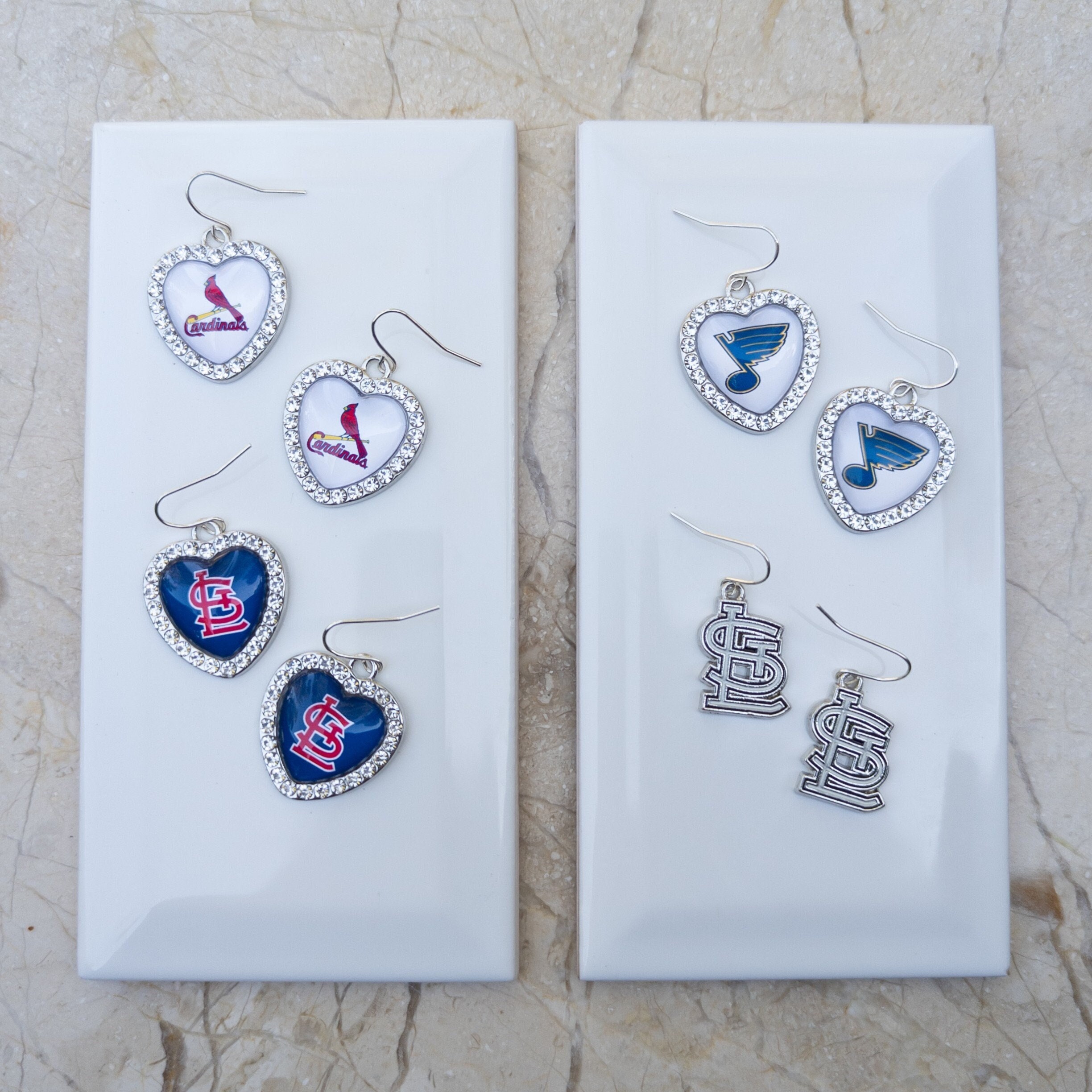 NHL St. Louis Blues Dangle Earrings - JJ Sports and Collectibles