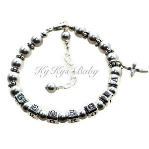 Baby Boy Baptism Bracelet Baby Girl Baptism Bracelet Christening Gifts Sterling Silver Baptism Bracelet Pearl Baby Bracelet Baptism Gifts