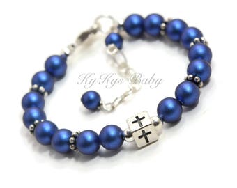 Baby Boy Baptism Gift Baptism Bracelet Cross Bracelet for Boy Baby Boy Keepsake Gift Baby Boy Bracelet FREE Gift Box Sterling Silver