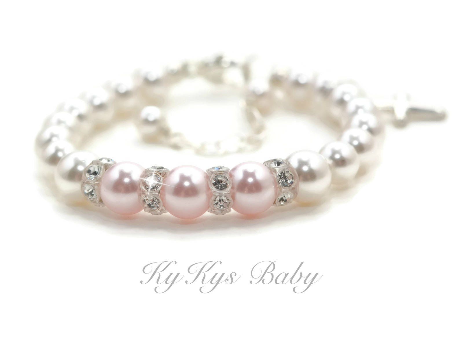 Baby Cross Bracelet Baptism Bracelet Christian Baby Etsy