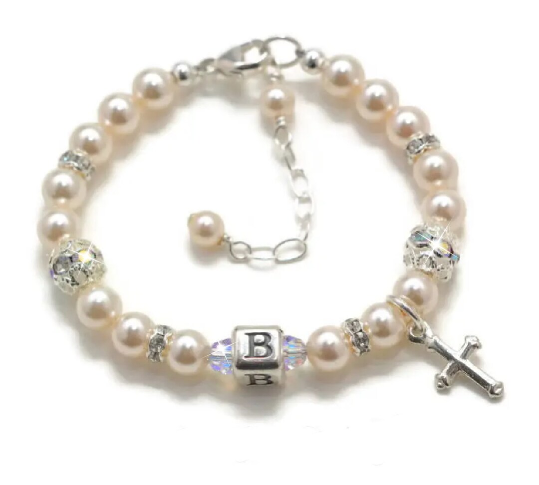 Baptism Baby Bracelet Personalized Baptism Bracelet Baby Bracelets