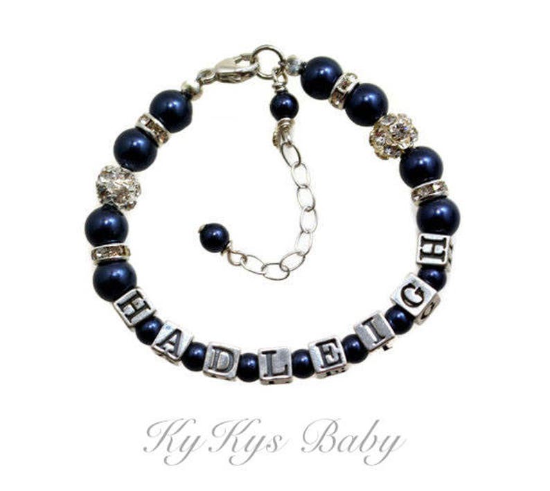 Baby Bracelet ~ Baby Girl Gift ~ Personalized Girls Bracelet ~ FREE Gift Box ~ Name Bracelets ~ Pearl Baby Jewelry ~ Little Girl Jewelry