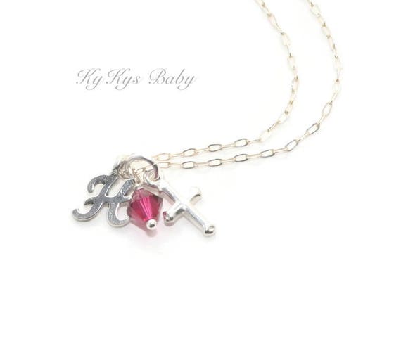 cross necklace for baby girl baptism