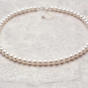 Little Girl Pearl Necklace, Pearl Necklace for Girl, Pearl Necklace, Pearl Baby Necklace, Baptism Necklace for Baby, FREE Gift Box, Dress Up