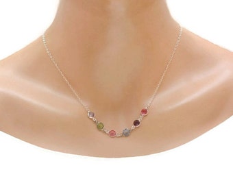 Grandma Birthstone Necklace ~ Mother Necklace ~ Grandma Necklace ~ Necklace for Mom ~ Family Birthstone Necklace ~ Mother Jewelry