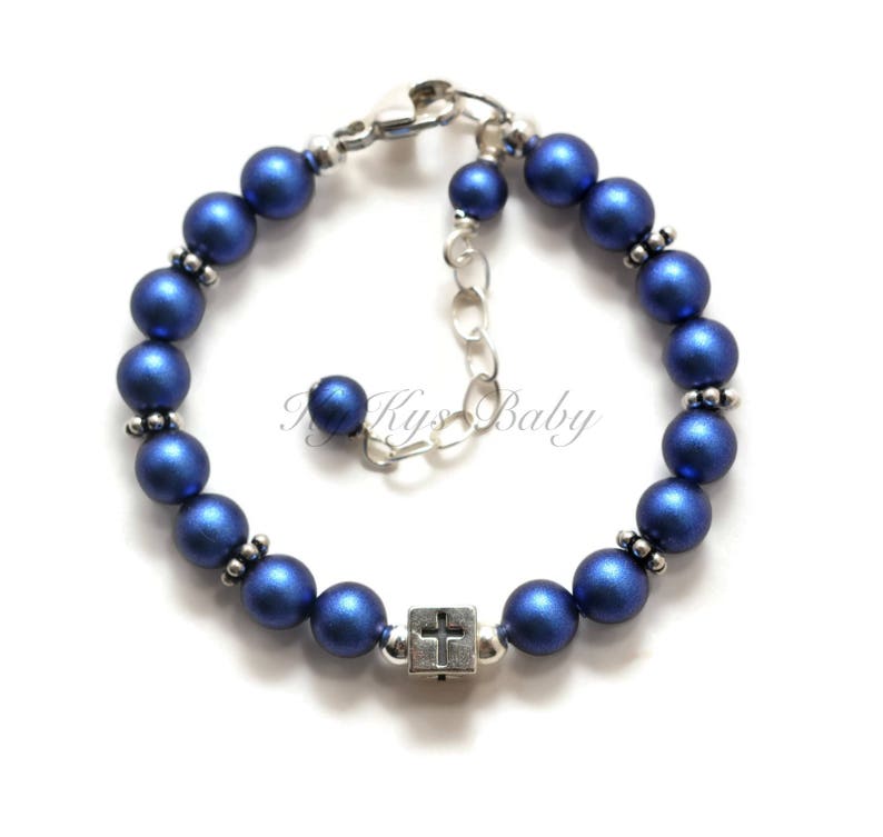 Baby Boy Baptism Gift Baby Boy Bracelet Boy Christening Etsy