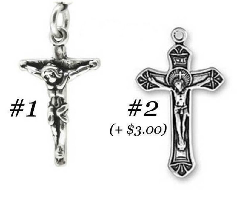 Baby Rosary Beads Baptism Rosary Baptism Gift Baby Boy Rosary Boy Baptism Gift Baby Girl Rosary Pearl Rosary Christening Gifts Prayer Beads image 8
