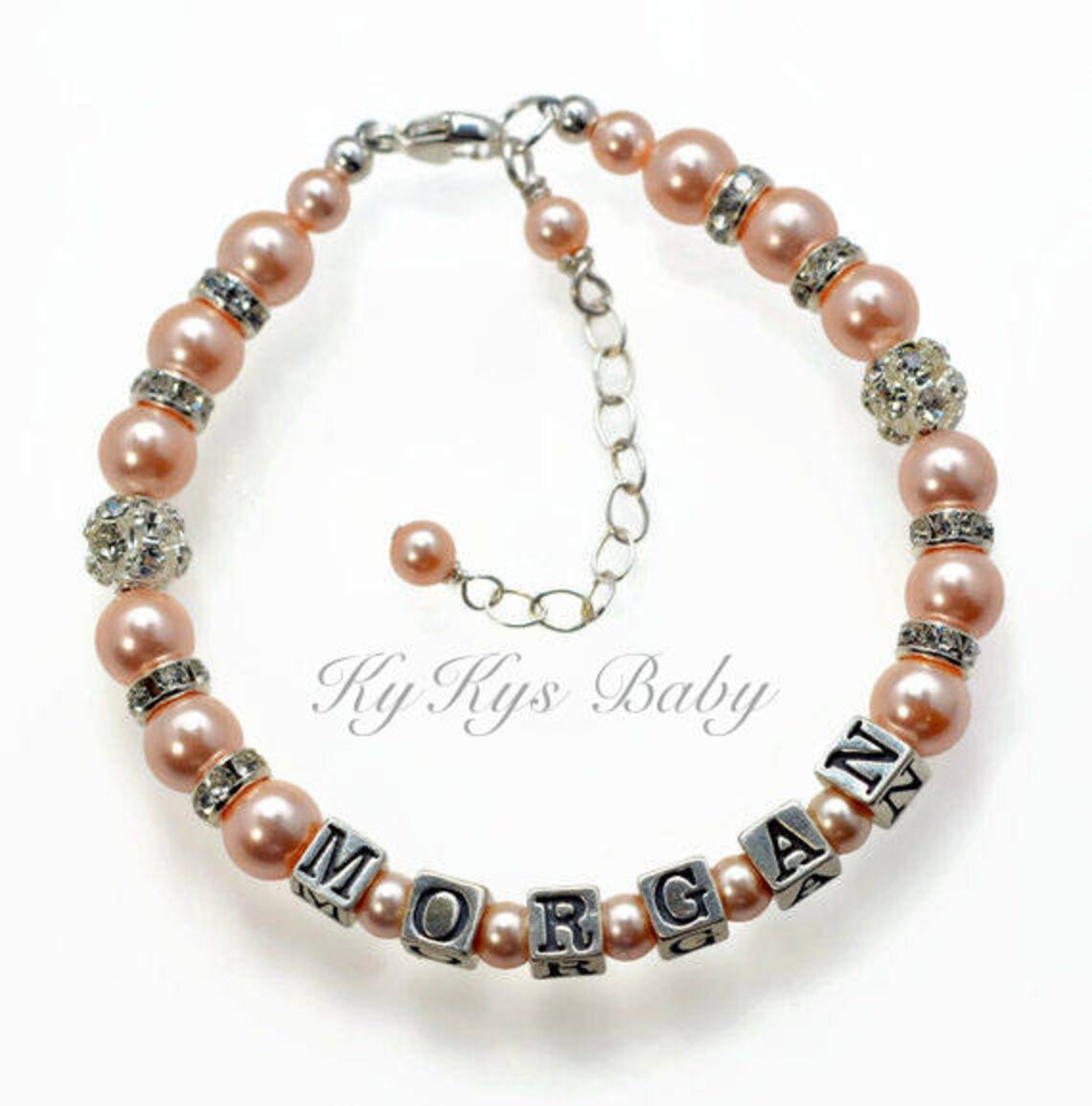 Baby Bracelet Baby Girl Gift Personalized Girls Bracelet Etsy