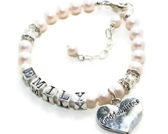 Goddaughter Gifts Personalized Baptism Gift for Goddaughter Included Gift Box Sterling Silver Goddaughter Bracelet Baby Bracelet Baptism
