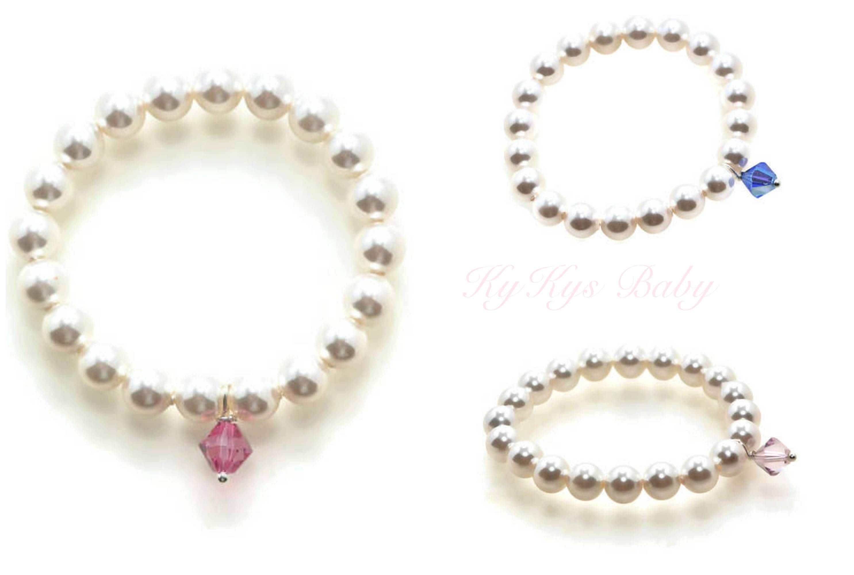 Birthstone Baby Bracelet Keepsake Jewelry Toddler Girl Jewelry Etsy UK