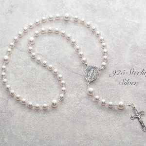 Baby Rosary Beads Baptism Rosary Baptism Gift Baby Boy Rosary Boy Baptism Gift Baby Girl Rosary Pearl Rosary Christening Gifts Prayer Beads