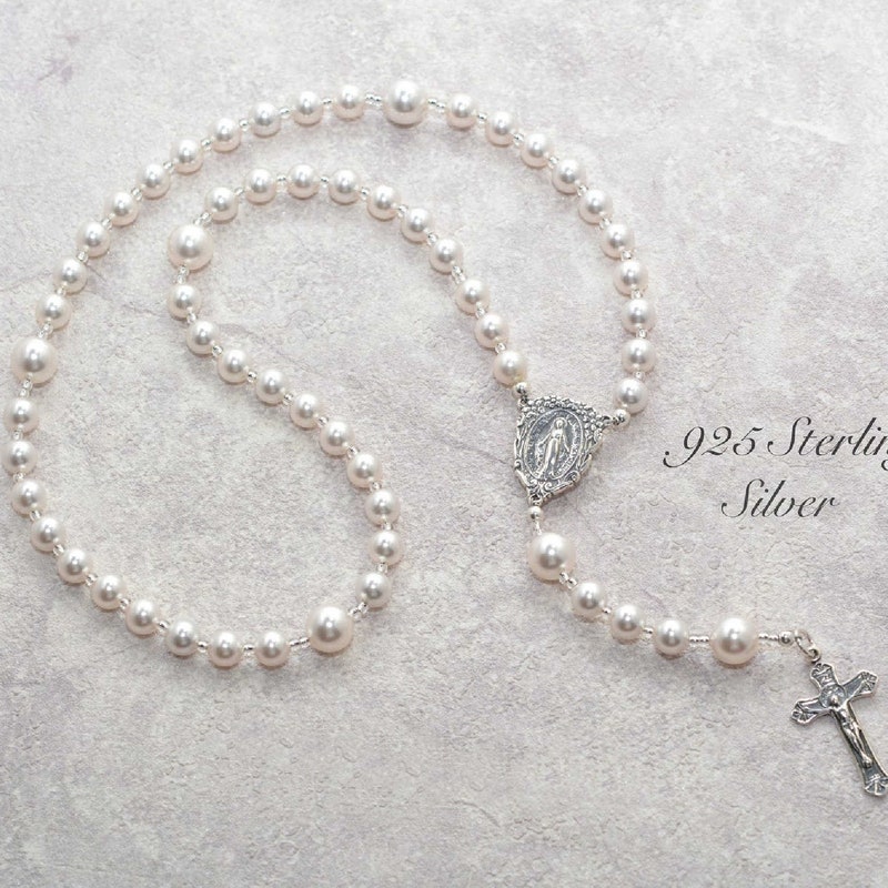 Birthstone Rosary In Sterling Silver - Heirloom Rosaries - View #3