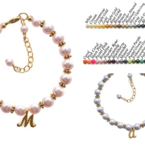 Gold Baby Bracelet Personalized Baptism Christening Gift Heirloom Baby Gift Gold Filled Baby Bracelet Pearl Bracelet Little Girl Jewelry
