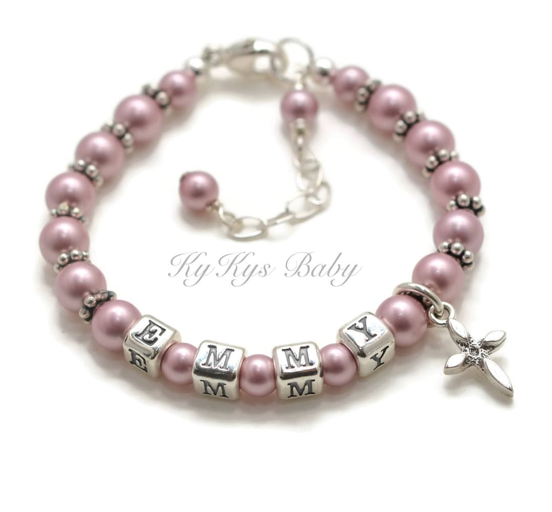 Christening Gifts for Girls Cross Bracelet Baby Girl Baptism Bracelet