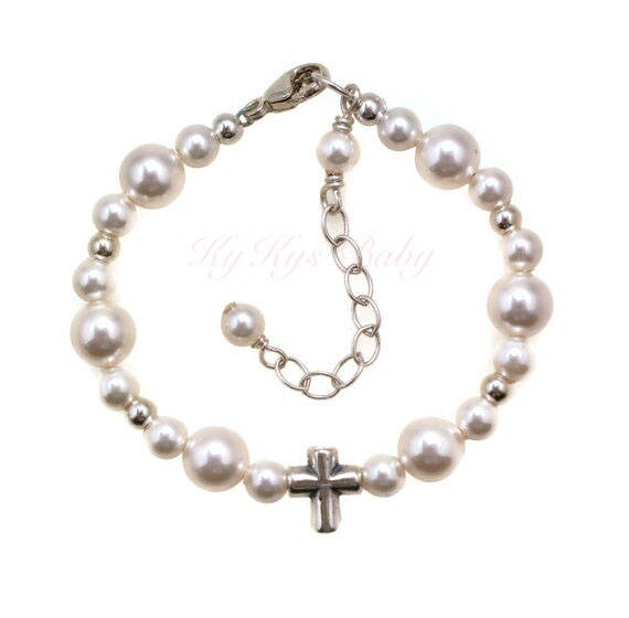 Baby baptism bracelet swarovski sale