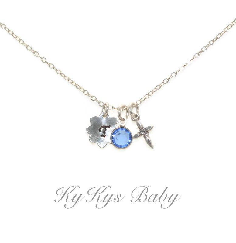 Baptism Necklace Sterling Silver Baby Girl Cross Necklace Etsy