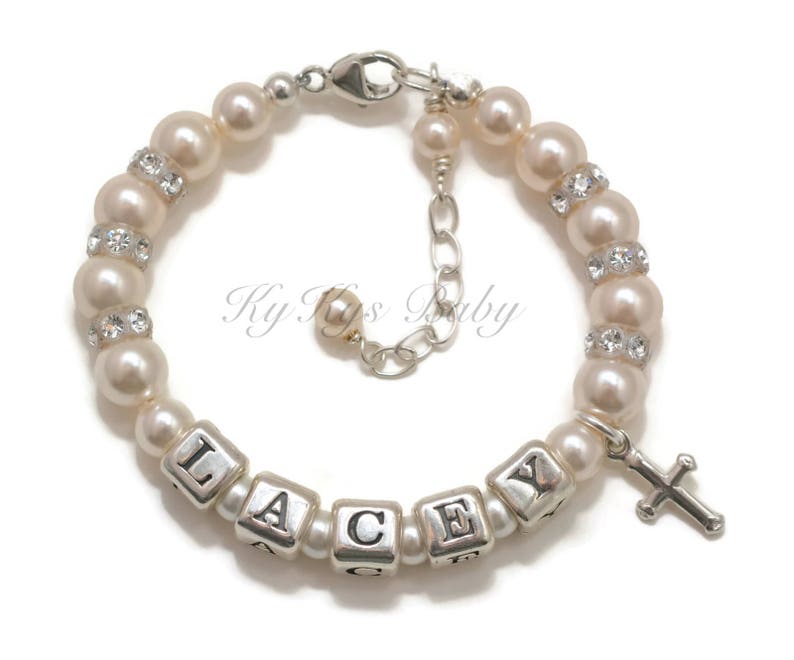 Baptism Gift Baby Bracelet Keepsake Baby Gift Baby Girl Etsy
