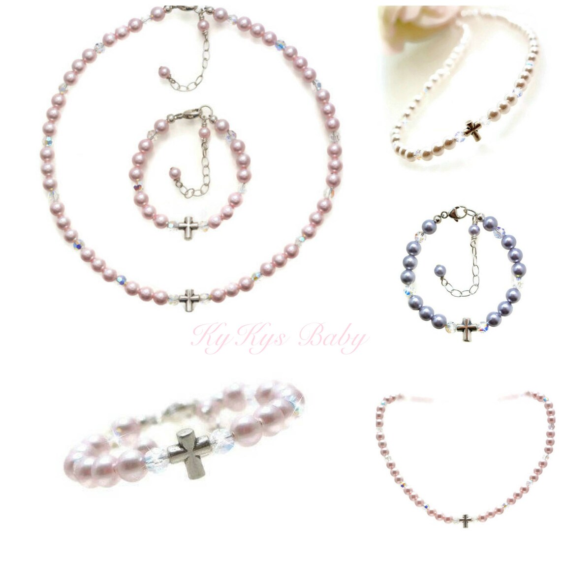 Baptism Jewelry Set Baptism Jewelry for Baby Girl Baptism Gift Etsy