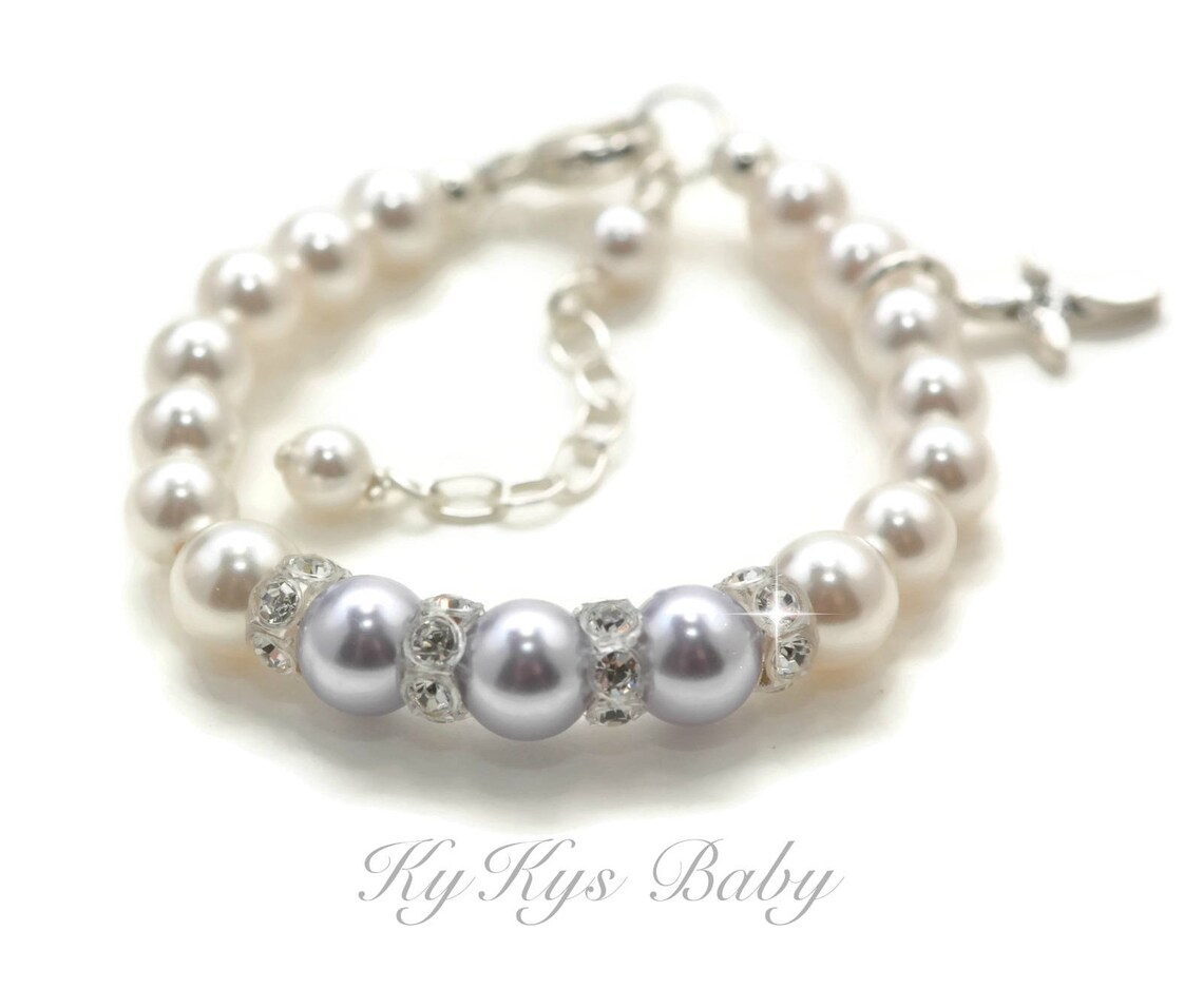 Baby Cross Bracelet Baptism Bracelet Christian Baby Etsy