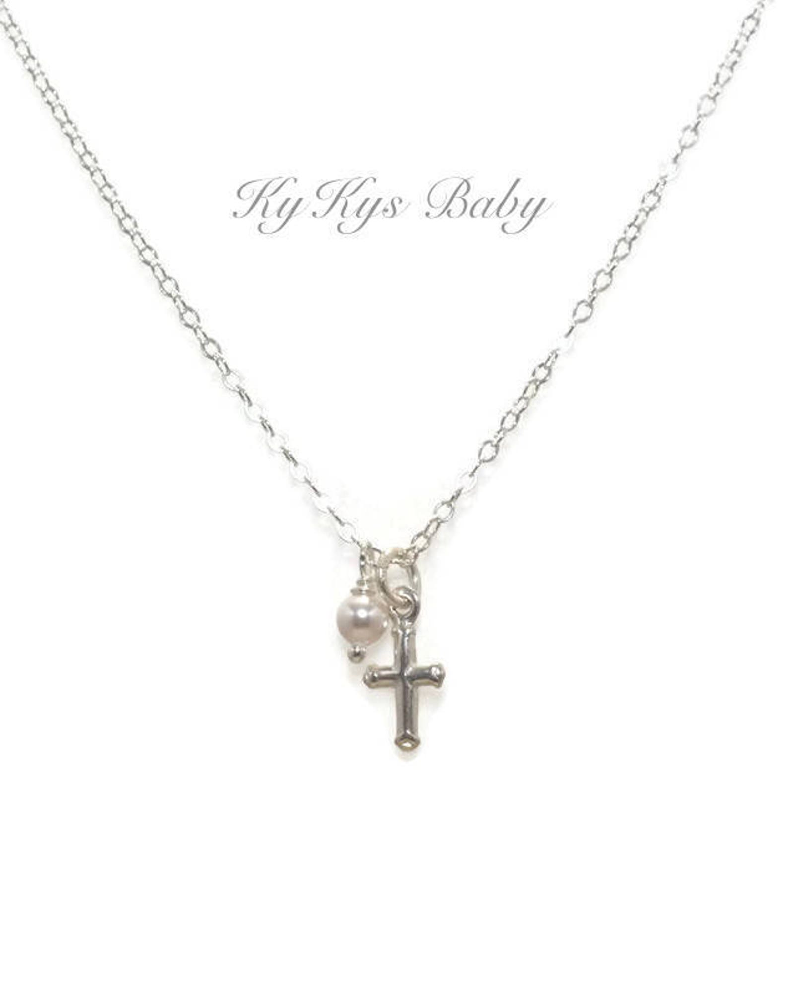 Baby Cross Necklace Baptism Gifts Baptism Jewelry Baby Etsy