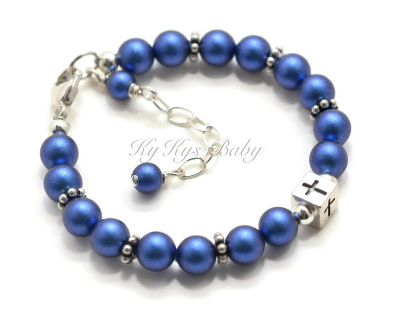 Baby Boy Baptism Gift Baby Boy Bracelet Boy Christening Etsy