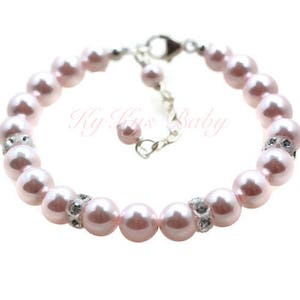 Baby Bracelet Pearl Girls Pearl Bracelet Baby Jewelry Keepsake Bracelets Baptism Gift Girl Birthday Gift Girls Jewelry FREE Gift Box