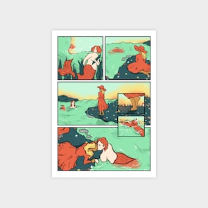 Lagoon Gazes Mermaid 5x7 Mini Print