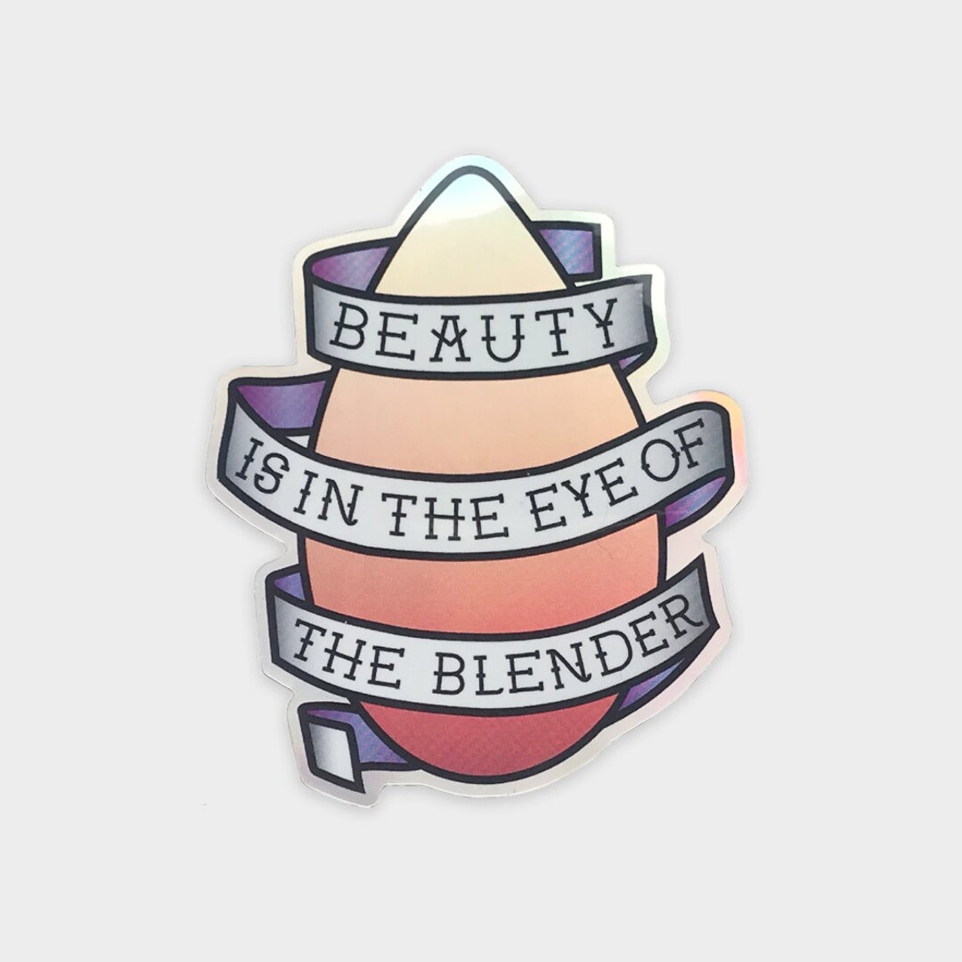 Holographic Beauty Blender Sticker Etsy