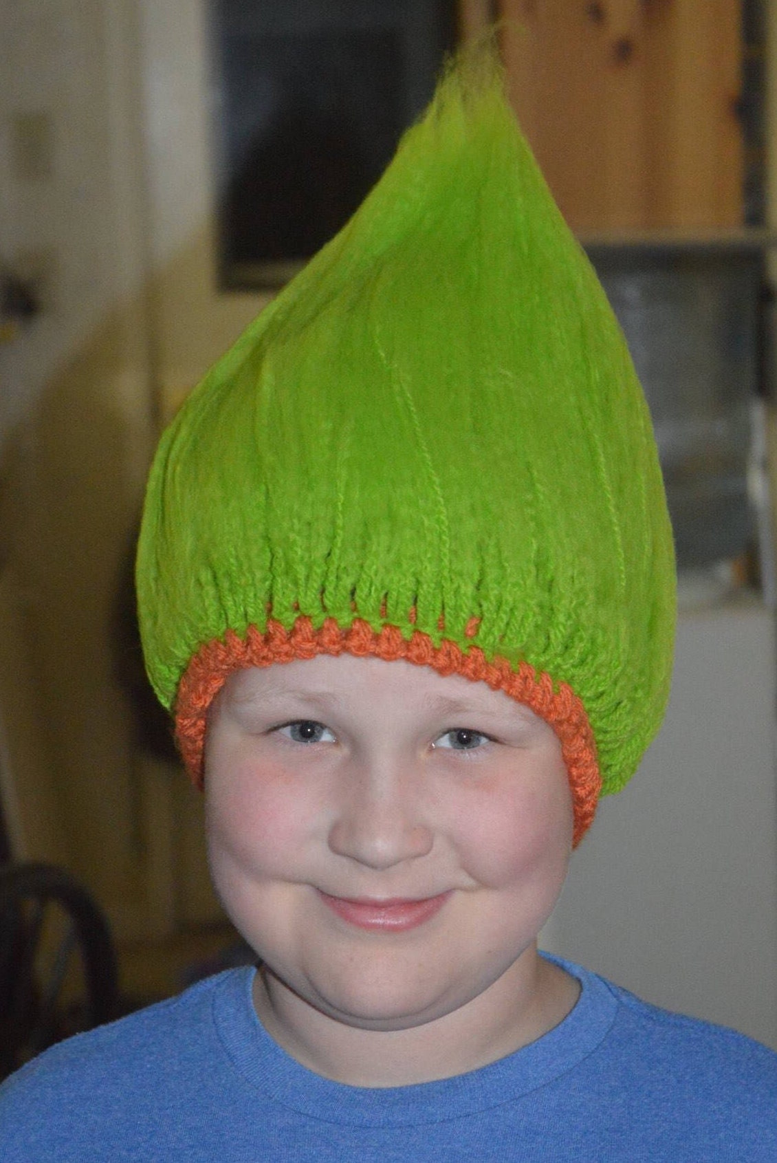 Handmade Crocheted Trolls Fuzzbert Hat, Holiday/ Christmas Gift