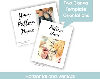 Sjabloon gebreid haakpatroon: verticale en horizontale canvaslay-out (pdf)