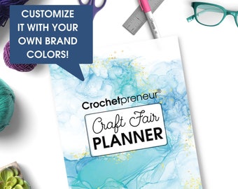 Craft Fair Planner for Crochet Business Owners - Crocheter's Craft Fair Planner Template - Editable Craft Fair Planning Template