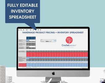 Handmade Business Pricing & Inventory Spreadsheet (XLSX)