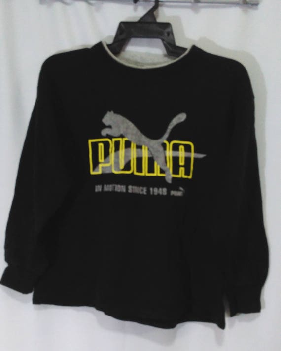 Rare Vintage Puma Big Logo Sweatshirt Nice Design Etsy