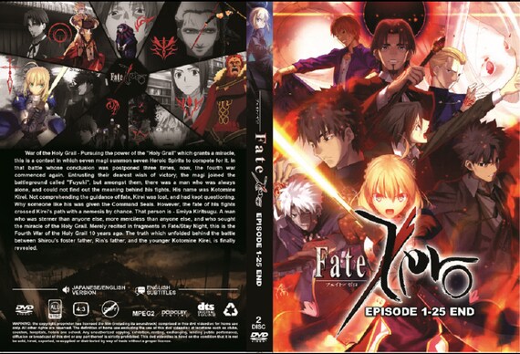 Anime Dvd Fate Zero Season 1 2 Episode 1 25 End English Etsy India