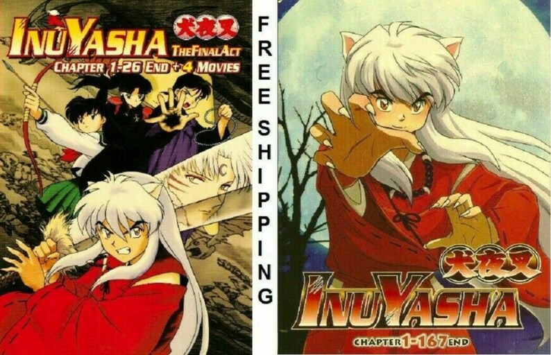 Anime Dvd Inuyasha Episode 1 167 End Final Act 4 Movies Etsy Australia