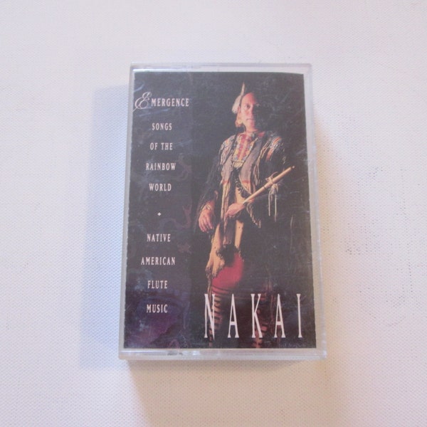 Vintage 1992 R Carlos Nakai Emergence Cassette Tape Songs of The Rainbow World Native American Flute Music Navajo Ute Canyon Records Arizona