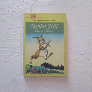 Vintage 1975 Rabbit Hill by Robert Lawson Paperback Book A Dell Yearling Book Newberry Award Winner Illustrated Kid&#39;s Book Bunny Animals Cat
