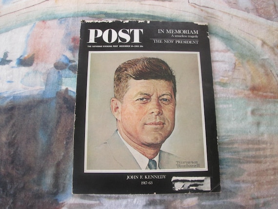 ロックウェルThe Saturday Evening Post Kennedy Vintage 1963 Saturday Evening Post JFK Assassination, President