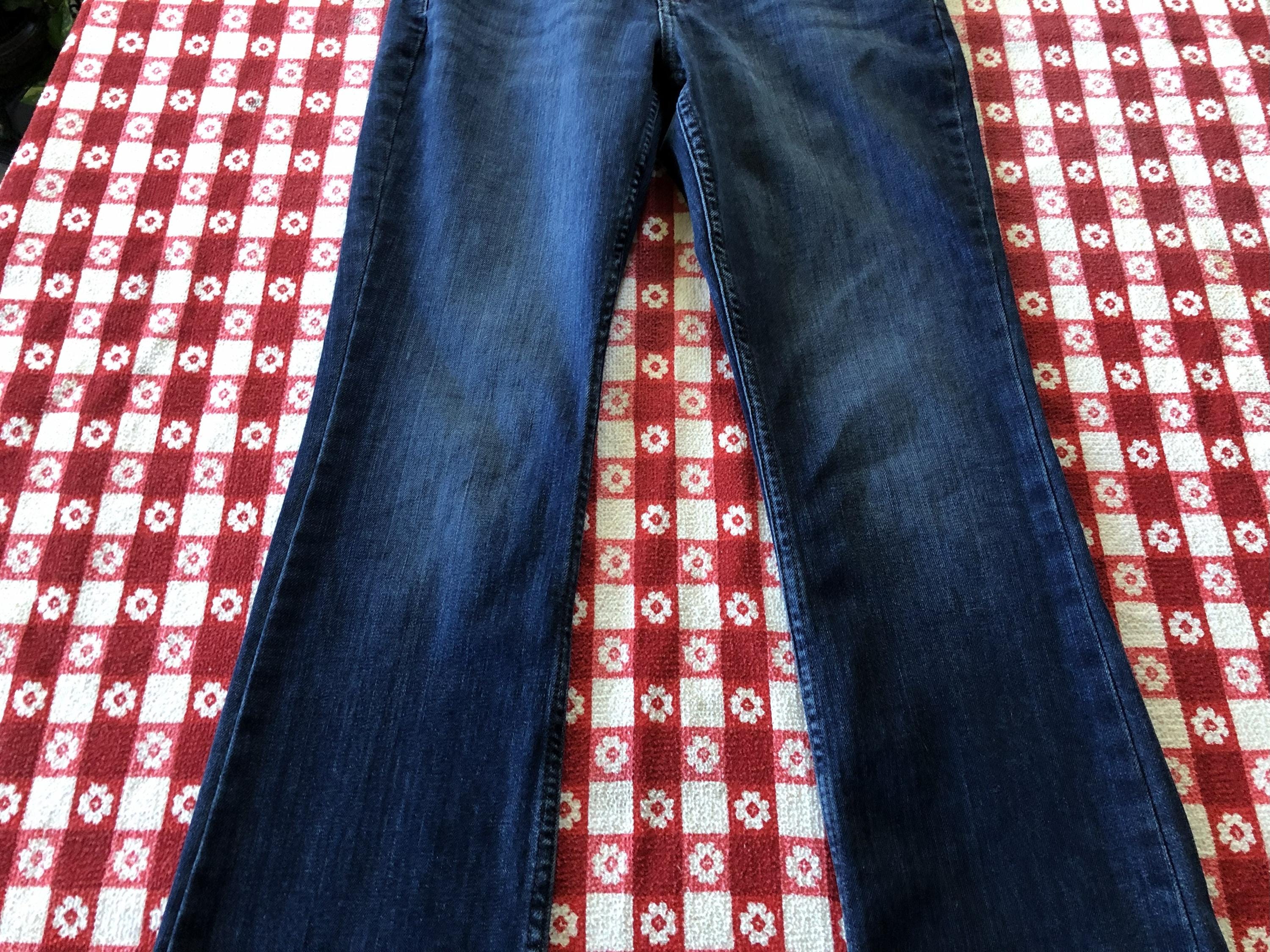 レディース ダークブルー リー ブルージーンズ スモール ダメージ加工