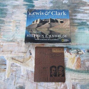 Vintage 1998 Lewis & Clark Voyage of Discovery by Stephen Ambrose Photos by Sam Abell And 1983 Historical Documents Co Expedition Map Paper